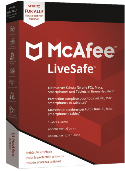 McAfee LiveSafe 2021 | ilimitado Dispositivos